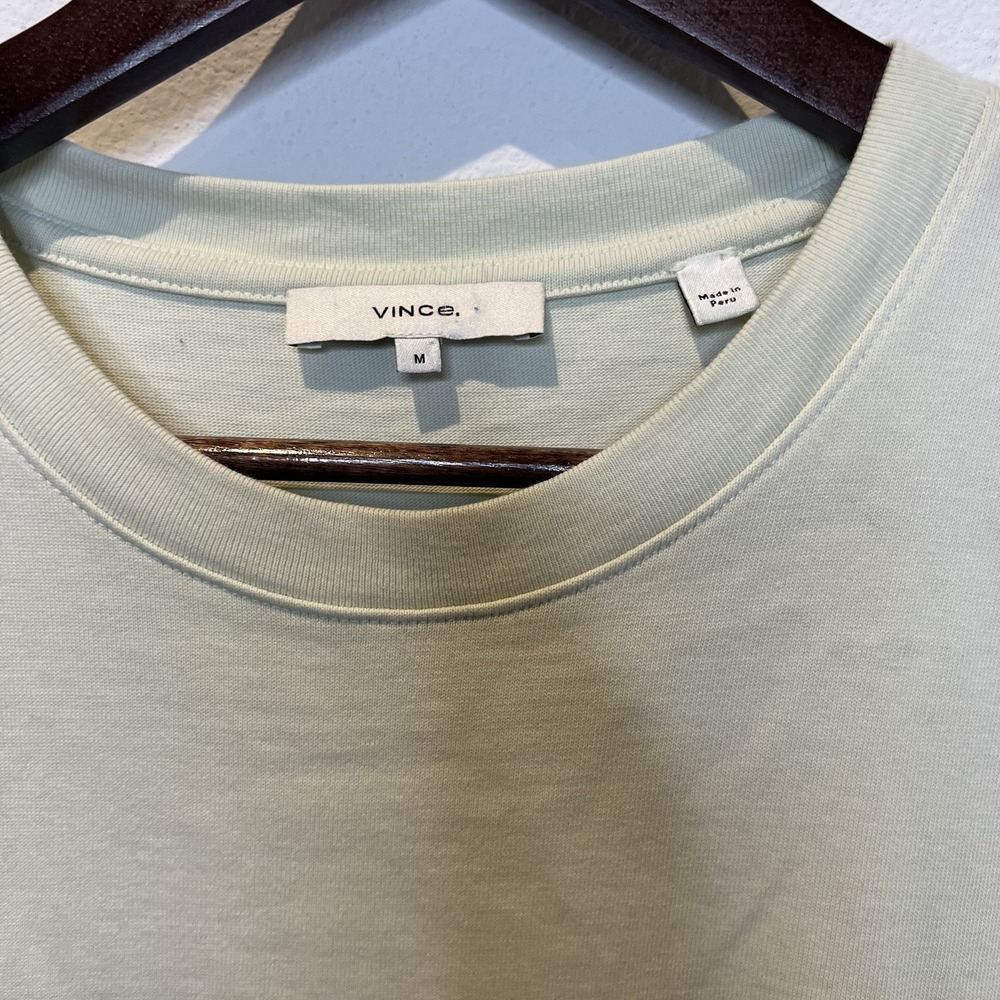 VINCE Tie Waist Cotton T-shirt Dress In Ecru/Cream Size M $195 Minimalist - Picture 4 of 9